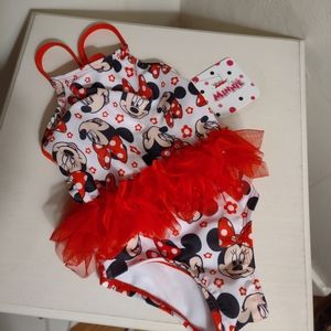💖 Disney Minnie Mouse 1 pc bathing suit NEW (size 18 months)